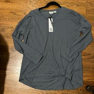 Noisy May slate blue t shirt long sleeves